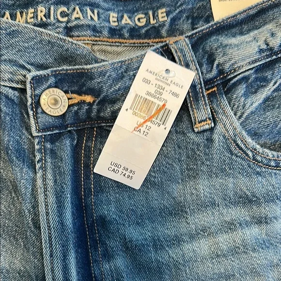 Highest Rise 90s boyfriend American Eagle Outfitters Blue Jean Shorts - Picture 6 of 6
